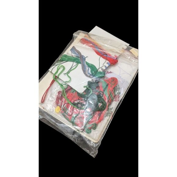 Bucilla Cross Stitch Tablerunner 82862 All A Good Night Vintage 1990 Christmas - Picture 5 of 5